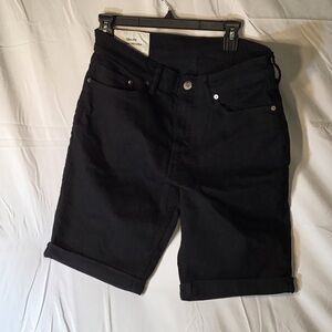 Classic Black Denim Shorts for Men